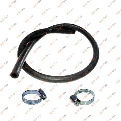 Фотография Шланг обратки тосола расширительного бачка отводящий с хомутами (пароотвод) 115 см 2108 Vepa