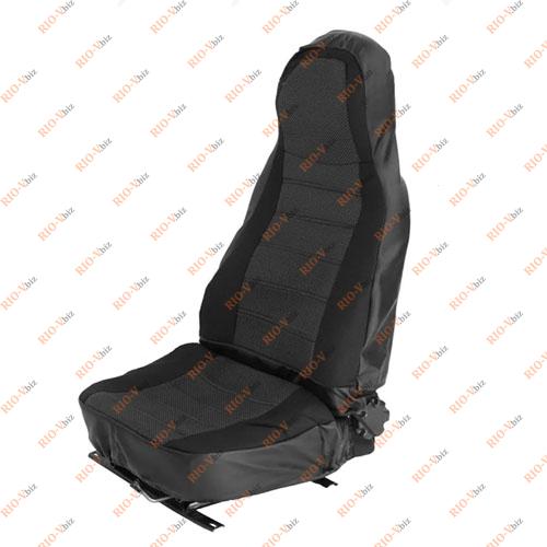 Фотография Чехлы на сиденья 2107 жаккард экстрим черный Noname