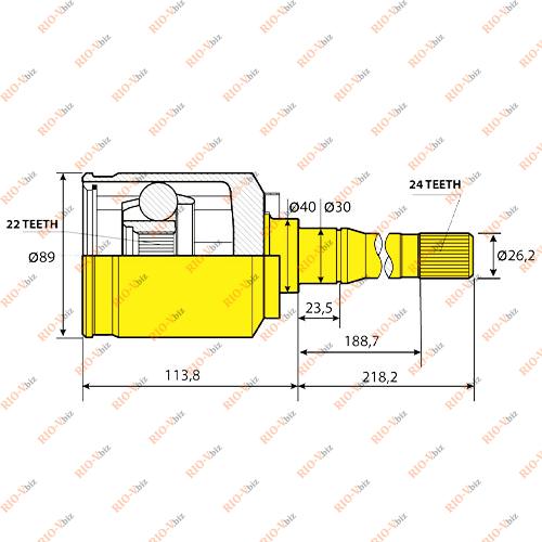 Фотография Внутрішній правий довгий стержень 2123 (м 'яч) HOFER