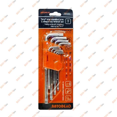 Фотография Набор ключей Г- образных звездочек удлиненных 9 единиц АвтоDело