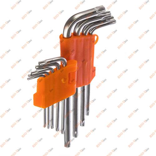 Фотография Набор ключей Г- образных звездочек удлиненных 9 единиц АвтоDело