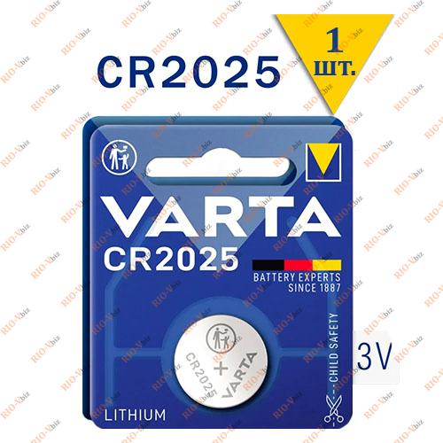 Фотография Акумулятор CR2025 - 3,0 В монета блістер VARTA