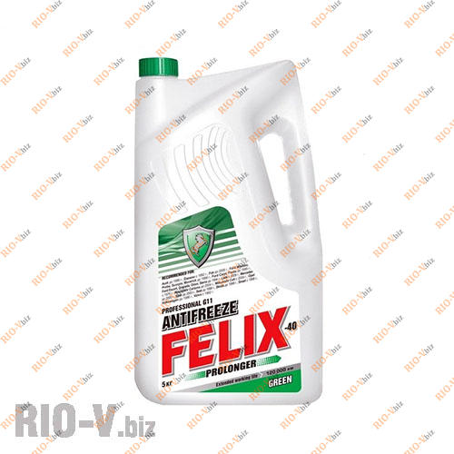 Фотография Тосол антифриз (охлаждающая жидкость) 5 л зеленый -40 G-11 Prolonger Felix