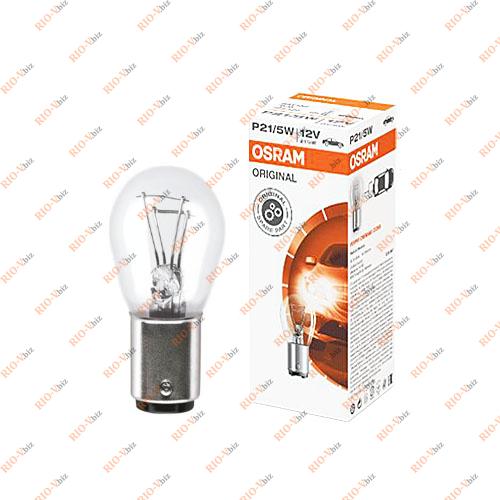 Фотография Автолампа  двухконтактная Osram P21/5W (BAY15d) 12V
