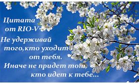 Не удерживай того, кто уходит от тебя умная цитата от РИО-В