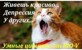Умная цитата Жить нужно так, чтобы депрессия была у других RIO-V
