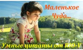Умная цитата Каждый день имеет своё маленькое чудо RIO-V