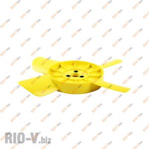 Крыльчатка вентилятора 2101 4 лопасти желтый Сызрань - 2101-1508008