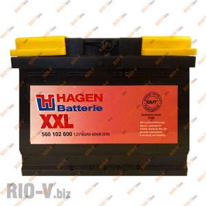 Аккумулятор 60А + правый 600А Hagen - Hagen-6СТ-60А0
