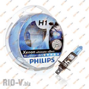 Лампа H1 12V 55W Philips Вlue Vision - 12258BVUSM