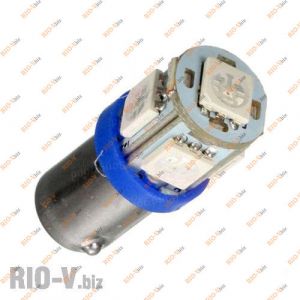 Лампа щитка приборов 2101 5 диодов синий - T4w-12V-5SMD-blue