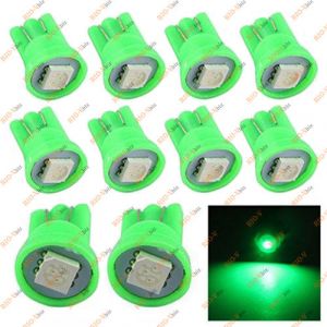 Лампа б/ц диодная зеленая - 5W5-T10-12V-1SMD-green