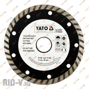 Круг отрезной алмазный 125x2,6x8x22,2 мм YATO - YT-6023