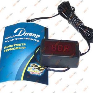 Прибор вольтметр + термометр 12 V Форсаж - pvt-12v-f