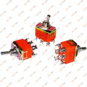 Тумблер ON-OFF-ON (6 контактов) КНР - 1322