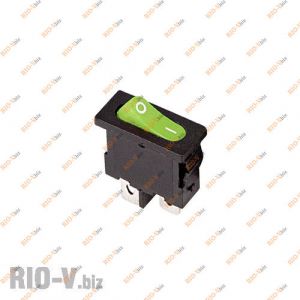 Кнопка ON-OFF прямоугольная, зеленая КНР - 103-green