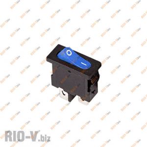 Кнопка ON-OFF прямоугольная, синяя КНР - 103-blue