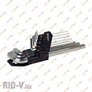 Набор торцевых шестигранных ключей СRV 9 шт 1,5-10,0 мм Miol - 56-395