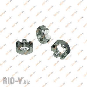 Гайка М16х1.5 корончатая на рулевые тяги Газель - М16х1,5-01