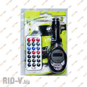 Модулятор FM черный, зеленый блистер AUX 7505 - AUX-7505