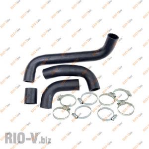 Патрубок радиатора 2121 + хомуты к-т 4 шт Лузар - LPK0121