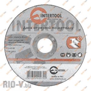 Круг отрезной по металлу 125*1,2*22,2 мм Intertool - СТ-4007