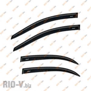 Ветровики Chevrolet Lanos ПК накладные Azard (4шт) Дорогие - Azard-lanos