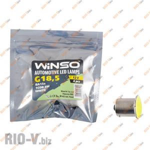 Светодиод Winso G18.5 BA15s Т25 12V 1LED  COB  96LM WHITE - 127220
