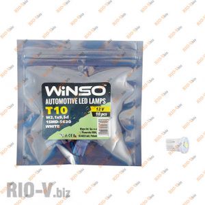 Светодиод Winso W2.1x9.5d T10 12V 2LEDS  SMD 5630  WHITE - 127300