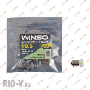 Светодиод Winso BA9s T8  12V 1LED  SMD 5050  WHITE - 127280