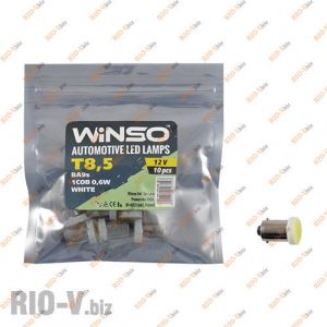 Светодиод Winso BA9s T8.5  12V 1LED  COB 0,6W WHITE - 127140