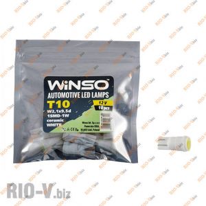 Светодиод Winso W2.1x9.5d T10 12V 1LED  SMD  1W Ceramic  WHITE - 127100