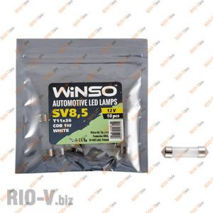 Светодиод Winso SV8.5 T11x36 12V 1LED  COB 1W WHITE - 127150