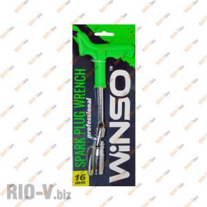 Ключ свечной c карданом 16 усиленный Winso - 148900