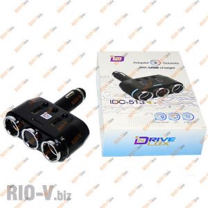 Прибор вольтметр в прикуриватель + двойник 12 V InDrive - IDC-513