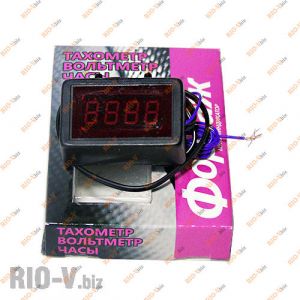 Прибор тахометр + вольтметр + часы 12 V Форсаж - PTVC-12v-forsazh
