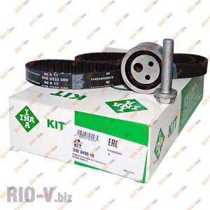 Ролик + ремень ГРМ Логан 1.4, 1.6 INA - 530049010