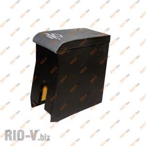 Подлокотник Бар АВЕО Т-250 кожвинил СЕРЫЙ с вышивкой - Bar-aveo