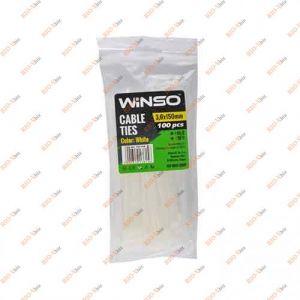 Хомут пластик 3,6*150 (в упак. 100 шт) белый WINSO - 136150