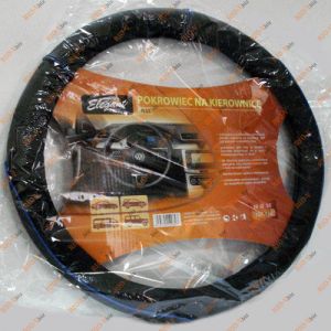 Обшивка на кермо "M" Elegant чорна (блакитна нитка) 105 410 - 105410