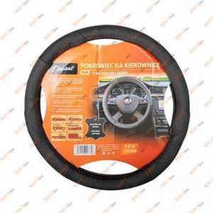 Обшивка на кермо шкіра "M" Elegant чорна - 105646