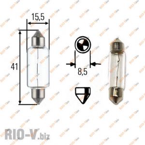 Лампа салону 41 мм C5W 12V Osram - 6418-UNV