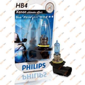 Лампа HВ4 12V 51W Philips Blue Vision Ultra - 9006BVU+B1