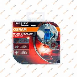 Лампа H4 12V Р43 60 / 55W Osram +110 NIGHT BREAKER DUOBOX - 64193