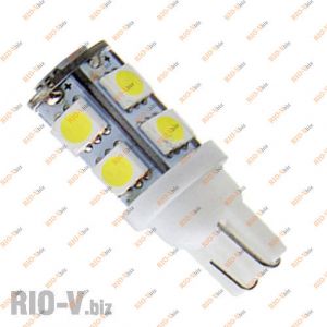 Лампа б / ц 9 діодів біла - T10-12V-5W-9SMD-White