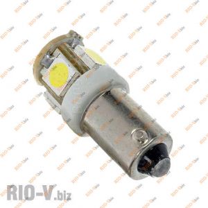 Лампа щитка приладів 2101 5 діодів білий - T4w-12V-5SMD-white