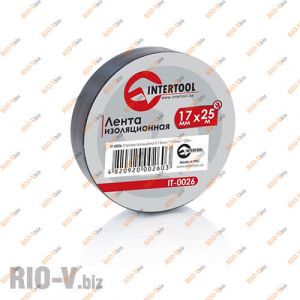 Ізолента чорна 25 м Intertool - IT-0026