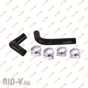 Патрубок обігрівача 2101 + хомути (грубки) к-т 2 шт Лузар - LPKh0101