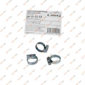 Хомут черв'ячний 12-22 мм (в упак. 100 шт) Lavita - LA-15-12-22