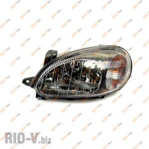 Фара Ланос ліва FSO чорний корпус + коректор - 96324502